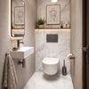 Concealed WC Frame Set Slim 024N with Titan HD Button