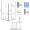 Shower enclosure Rea Molier Chrome Double 80x80