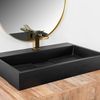 Lavabo de conglomerado GOYA BLACK MAT 100CM