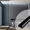 Ράφι ντουζιέρας μπάνιου SF02 60cm, μαύρο ματ