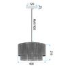Lampe suspendue APP1836-1CP NATURE BLACK