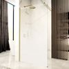 Shower screen Rea Aero Ombre Gold Brush/White 90