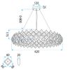 Lampă suspendată din cristal SWE094-CP 60cm Gold