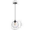 Lampa Sufitowa Wisząca Szklana APP311-1CP Loft