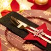 Christmas cutlery cover 6 pcs Star Red