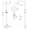 Shower set with thermostatic mixer REA Savio Led Chrome