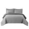 BEDSPREAD- QUILTED/DOUBLE-SIDED Inez Light Grey-Dark Grey