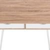 Scandinavian Loft Computer Desk Shelfs WHITE/OAK SANOMA