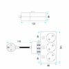 Power Strip 3 Sockets + 3x USB-A + USB-C JNH018 White
