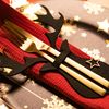 Christmas cutlery cover 4 pcs Reindeer Black