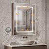 Зеркальный шкаф с LED-подсветкой Rea Zenit Brown 70x50cm