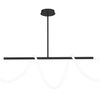 Lampa sufitowa LED APP856-CP Long Czarna