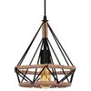 Lampa sufitowa geometryczna wisząca w stylu loft boho sznur APP678-1CP