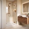 shower tray Rea Belmond White 80x80 Brush Copper
