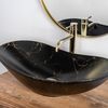 Lavabo sobre encimera Rea Royal 60 Black Marble Mat