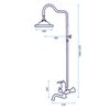 Shower set with shower spout Rea Vintage Black