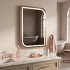 Specchio LED ZONE 70x50 BRUSH  ROSE GOLD