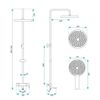 Shower Set Rea Arcos brush copper