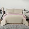 BEDSPREAD- QUILTED/DOUBLE-SIDED Inez Beige-Pink