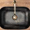 Lavabo sobre encimera Rea Belinda Black Marble Mat