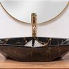 Countertop washbasin REA VEGAS BLACK Marble Shiny