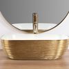 Countertop washbasin Rea Belinda White GOLD BRUSH