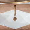 Countertop Basin Rea Vegas White Rose Gold Edge