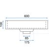 Opzestwastafel Conglomeraat Goya 60cm