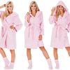 Naiste hommikumantel Nancy Pink + sokid L/XL