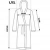 Bathrobe MEN King White collar S/M