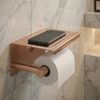Държач за тоалетна хартия с етажерка 6613 Modern Copper