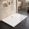 shower tray Rea Belmond White 90x120 Brush Gold