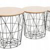 Satz von drei Twins Runde Drahttische