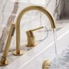 Robinet de Baignoire 3 Trous Rea Lungo Brush Gold