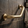 Barre d’appui d’angle pour salle de bain BRUSH GOLD