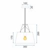 Lampa Sufitowa Wisząca Metalowa APP422-1CP Czarna