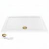 Dušo irklavimo baseinas Rea Belmond White 80x100 Brush Gold