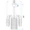 Křišťálová závěsná lampa SWE089-CP 30cm CHROME
