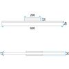 Wandlampe LED 60CM APP1855-1W BLACK