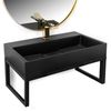 Lavabo in conglomerato GOYA BLACK MAT70CM + TELAIO