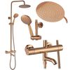 Thermostatic shower system Rea Lungo Diamond Copper