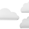 Wandregal Wolken Set 3-tlg white 381835