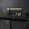bathroom shelf LED 30x60 black