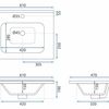 Conjunto de muebles de baño con lavabo Mario 60cm Grey