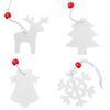 Set of 16pcs Christmas tree hangers White