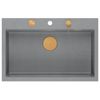 granitový drez MARC 110 WORKSTATION Grey Metallic