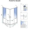 Cabine de douche Rea Punto 80x80