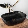 Lavabo sobre encimera Rea Belinda Black Marble Mat