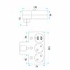 Power Strip 2 Sockets + 2x USB-A + USB-C JNH017 White