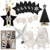 Decoraciones navideñas Black/White 29 piezas